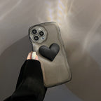 ハートチャーム｜クリア×立体デザインiPhoneケース