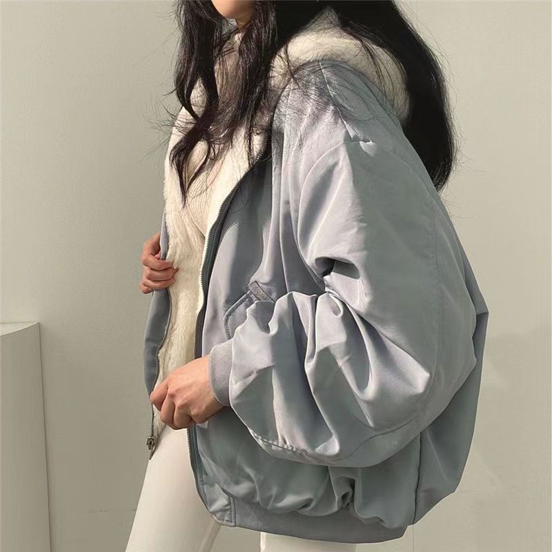 リバーシブルボアブルゾン