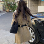 ベルト付きで着映える｜ニットワンピース