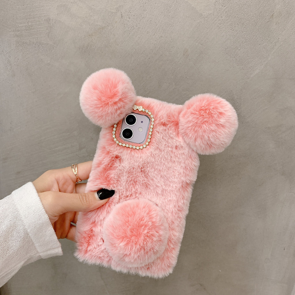 ファーボールデザインiPhoneケース