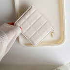 スクエアステッチ｜ジップ付き二つ折り財布