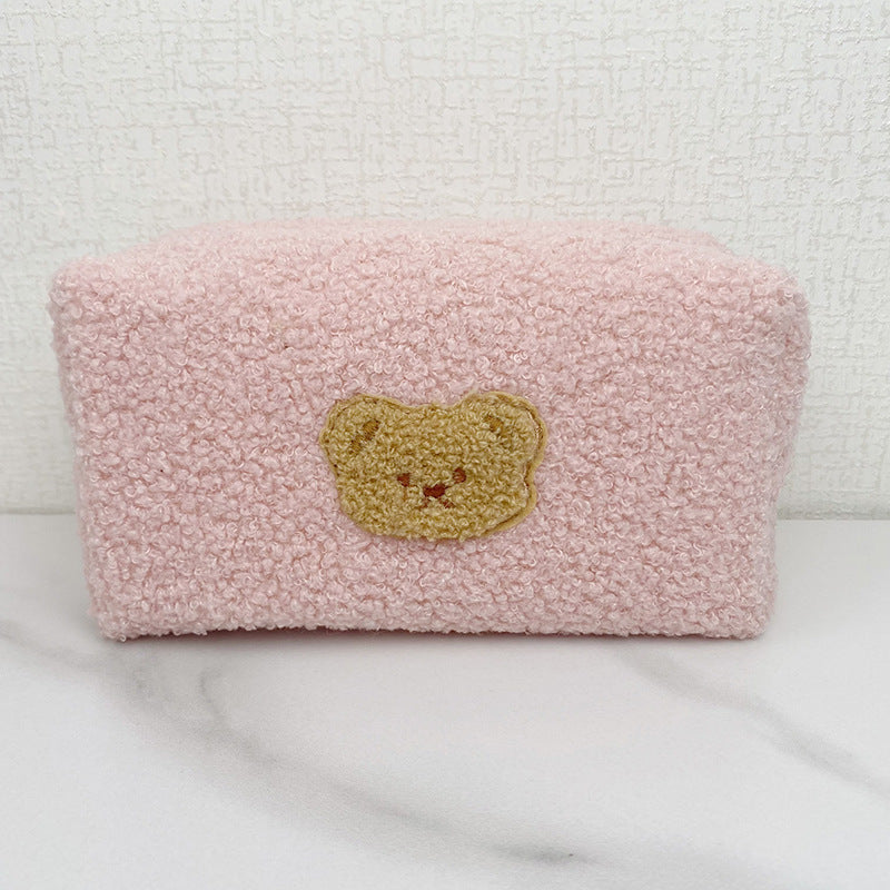 くまフェイス｜ふわもこメイクポーチ