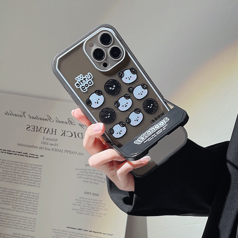 ゆる顔の子犬たち｜クリアスタンドケース