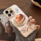 【MagSafe対応】ベーグルスタンド付き｜カフェ風iPhoneケース