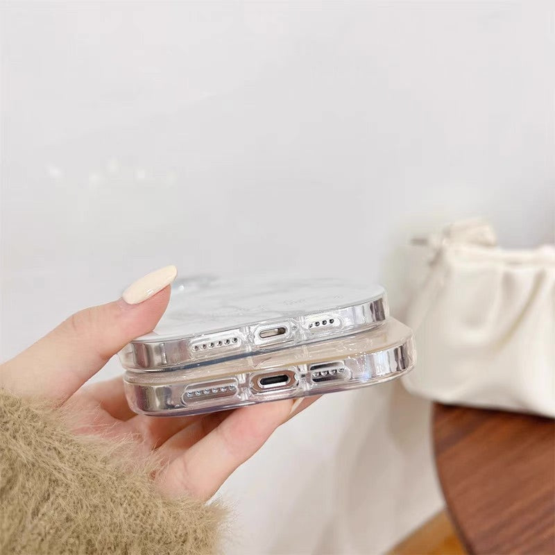 丸みフォルム×大理石マーブル｜高品質シリコンiPhoneケース