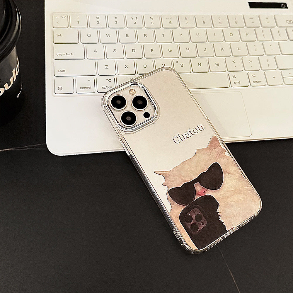 サングラスねこ｜ミラーiPhoneケース
