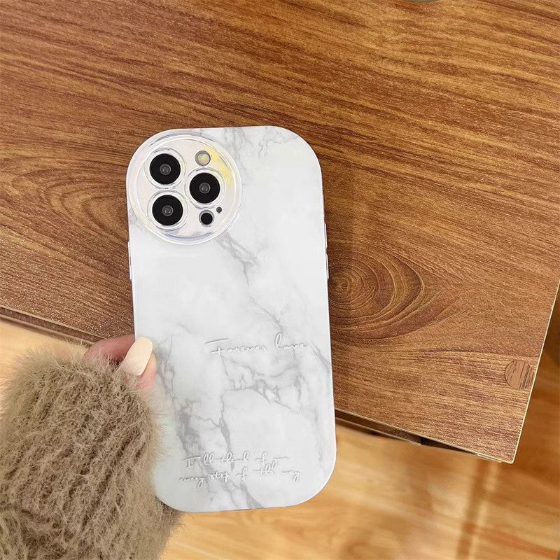 丸みフォルム×大理石マーブル｜高品質シリコンiPhoneケース