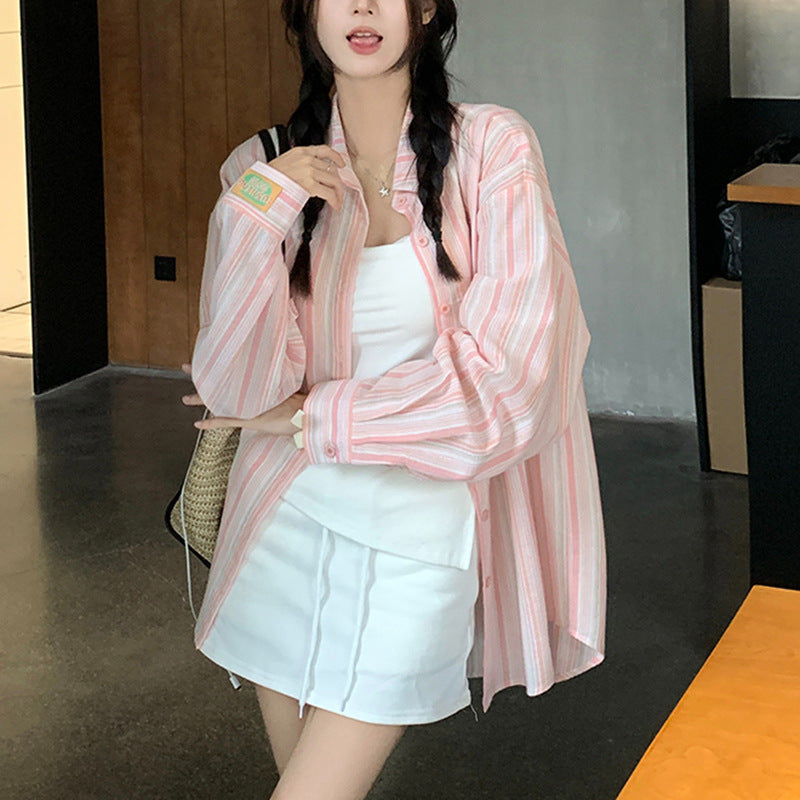 ストライプ柄｜ゆるシルエットオーバーシャツ