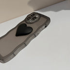 ハートチャーム｜クリア×立体デザインiPhoneケース