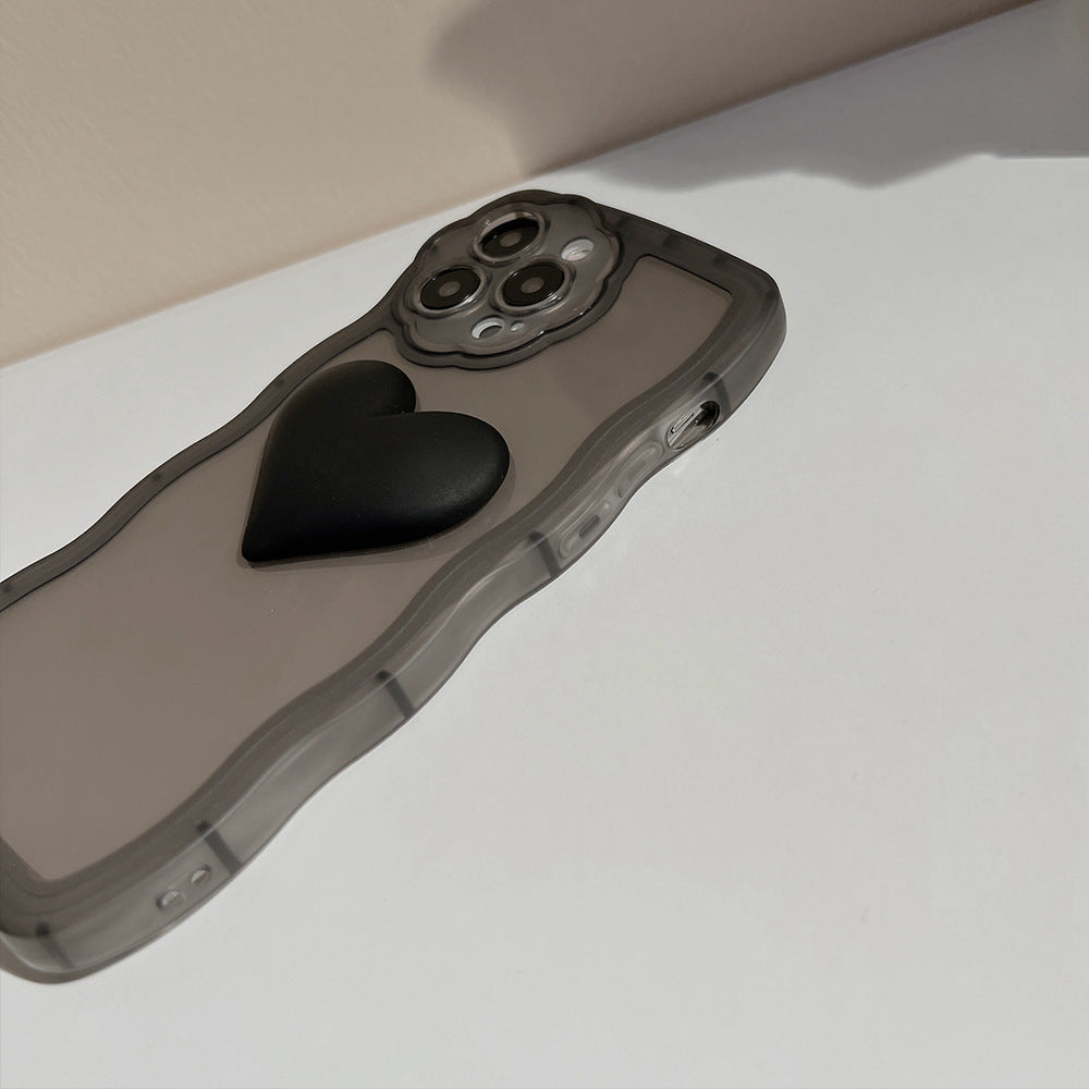 ハートチャーム｜クリア×立体デザインiPhoneケース