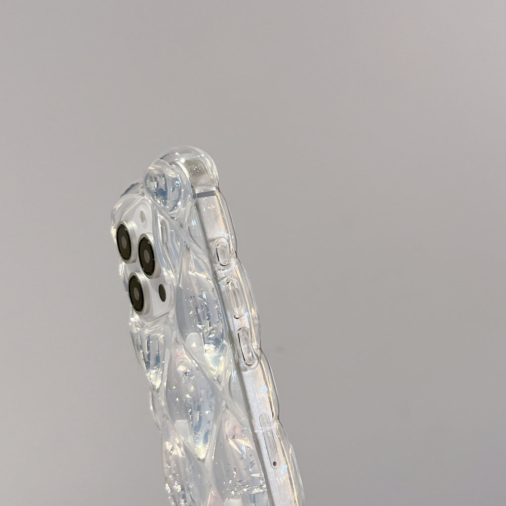 クリアキルティングラメiPhoneケース