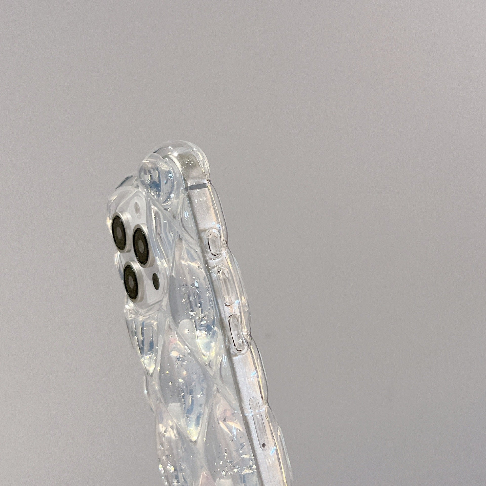 クリアキルティングラメiPhoneケース