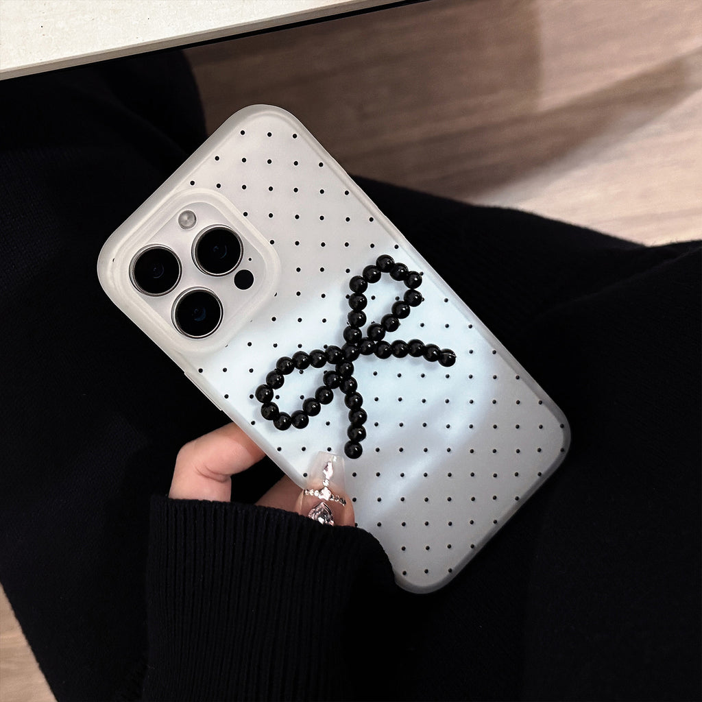 ドット×立体リボン｜TPU iPhoneケース
