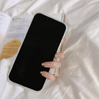 くま＆フラワー｜波打ちデザインiPhoneケース