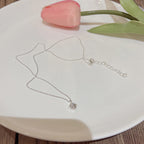 クリアストーンシルバーネックレス