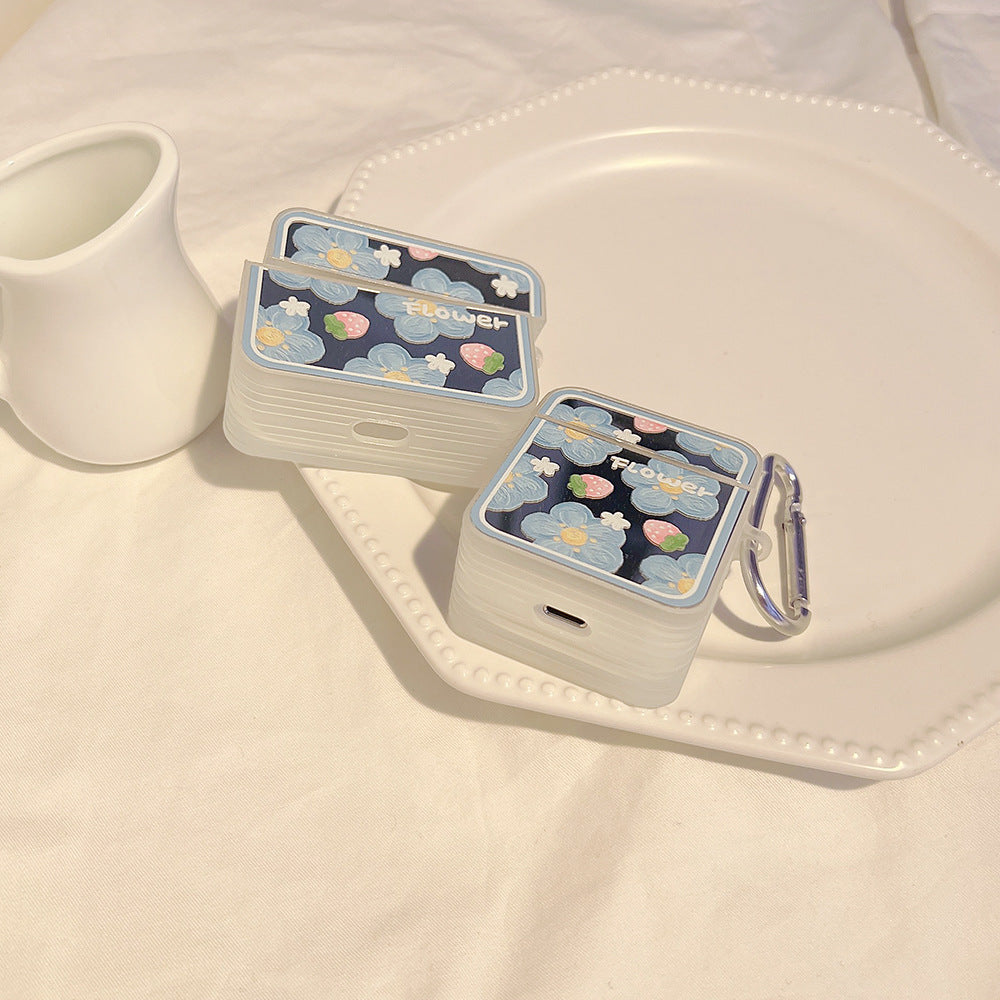 flowerデザイン｜いちごとお花のAirPodsケース