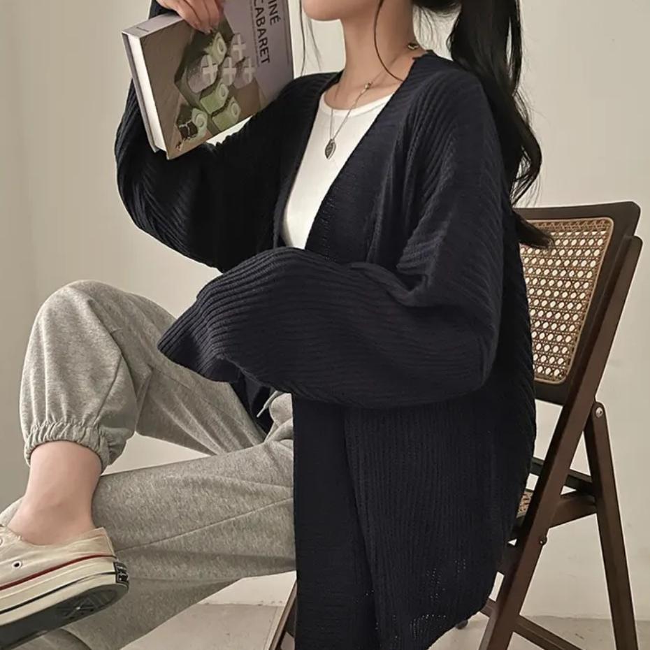 ソフトタッチルーズニットカーディガン