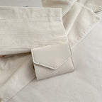 マーブル柄フラップ｜三つ折りミニ財布