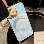 【MagSafe対応】シェルモチーフ＆キラきらラメ｜グリップ付きiPhoneケース