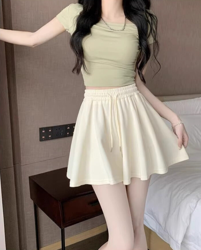 ふんわりシルエット｜スカート風ショートパンツ