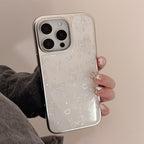 リボン柄クリア｜ホワイトデザインiPhoneケース