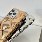 メタリックキルティングiPhoneケース