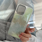 とろけるペールグリーン｜ニュアンスアートiPhoneケース