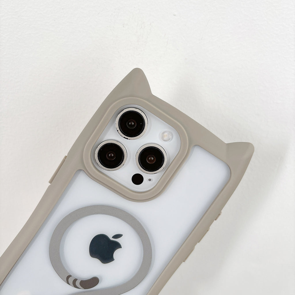 【MagSafe対応】ねこみみ＆しっぽ｜デザインiPhoneケース