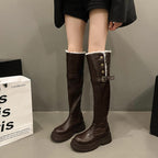 ボアカフロングブーツ