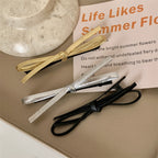 レザー調リボン｜シンプルヘアクリップ