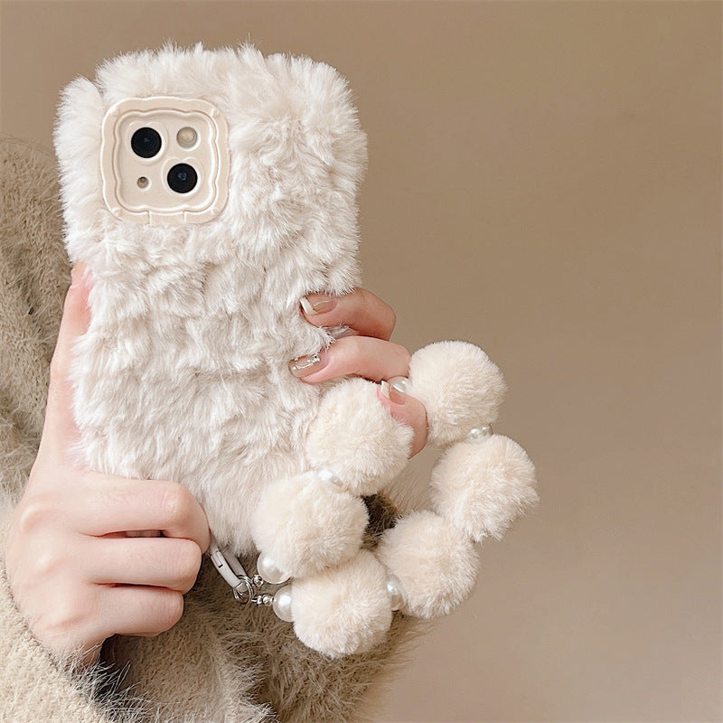 ファーパールチャームスタンドiPhoneケース