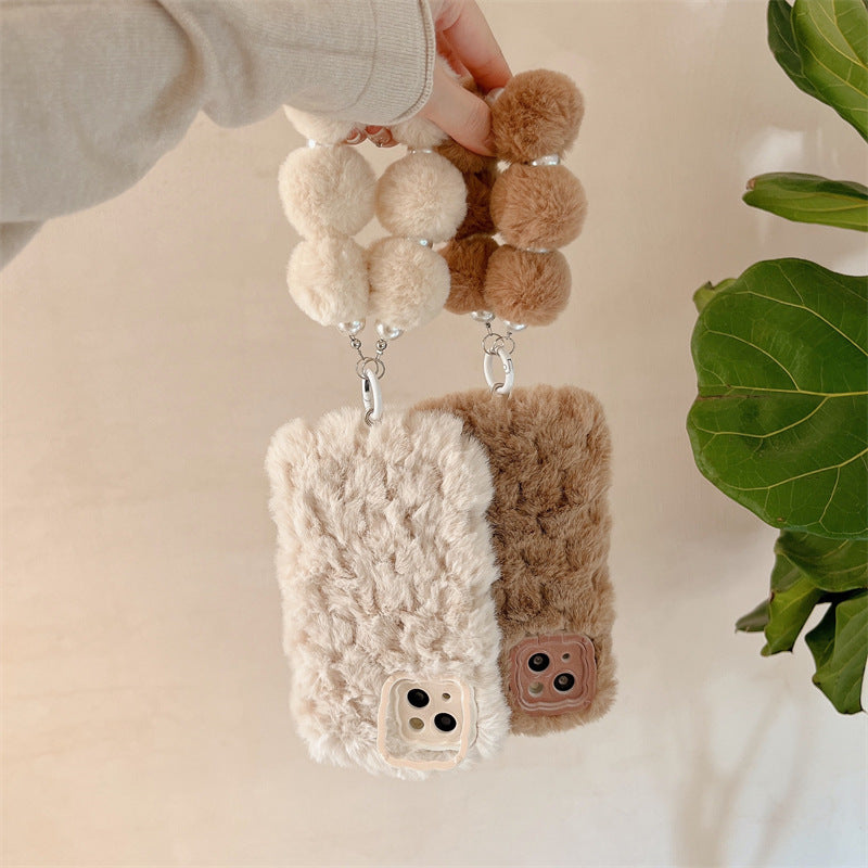 ファーパールチャームスタンドiPhoneケース