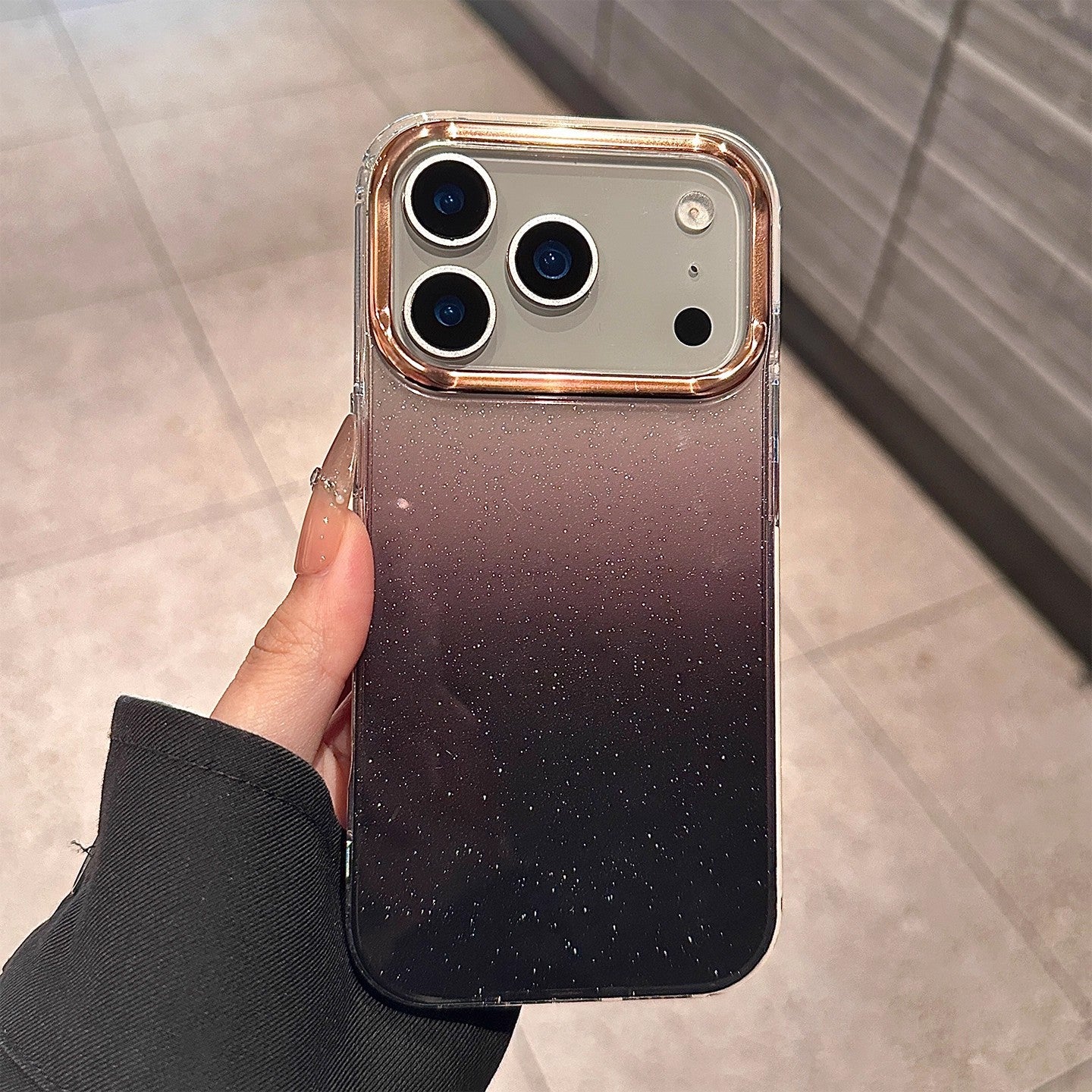 【iPhone17シリーズ対応】グラデーションカラー｜きらめきクリアiPhoneケース