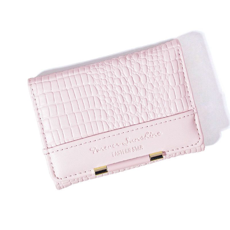 クロコ調デザイン｜コンパクト三つ折り財布
