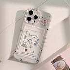 のんびりゆるねこ｜カードポケット付きクリアiPhoneケース