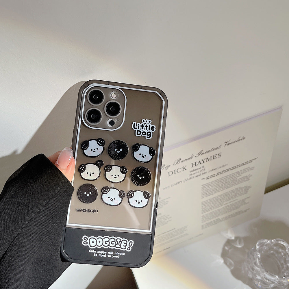 ゆる顔の子犬たち｜クリアスタンドケース