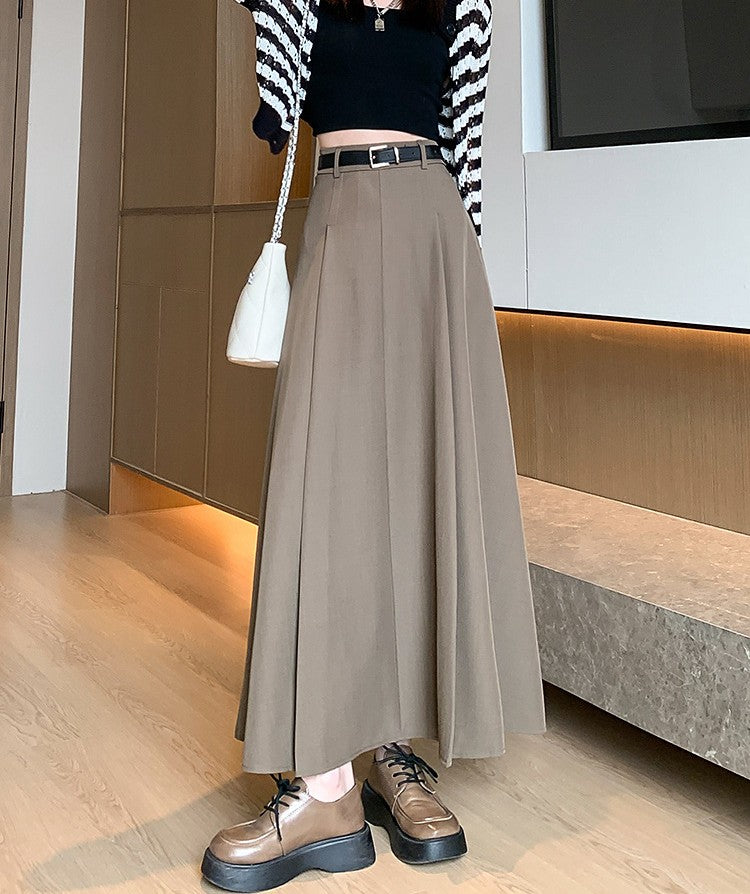 タック入りデザイン｜上品ロングスカート