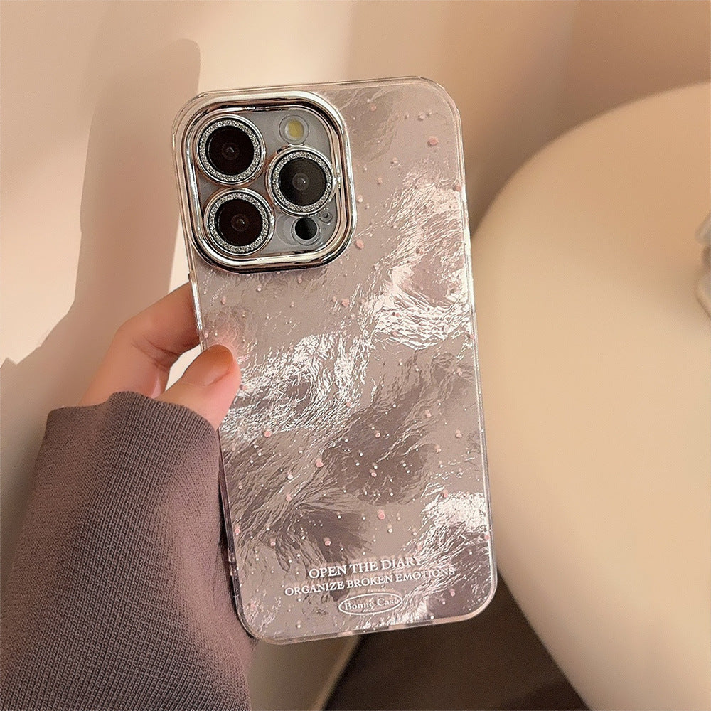 きらめく質感｜シルバーiPhoneケース