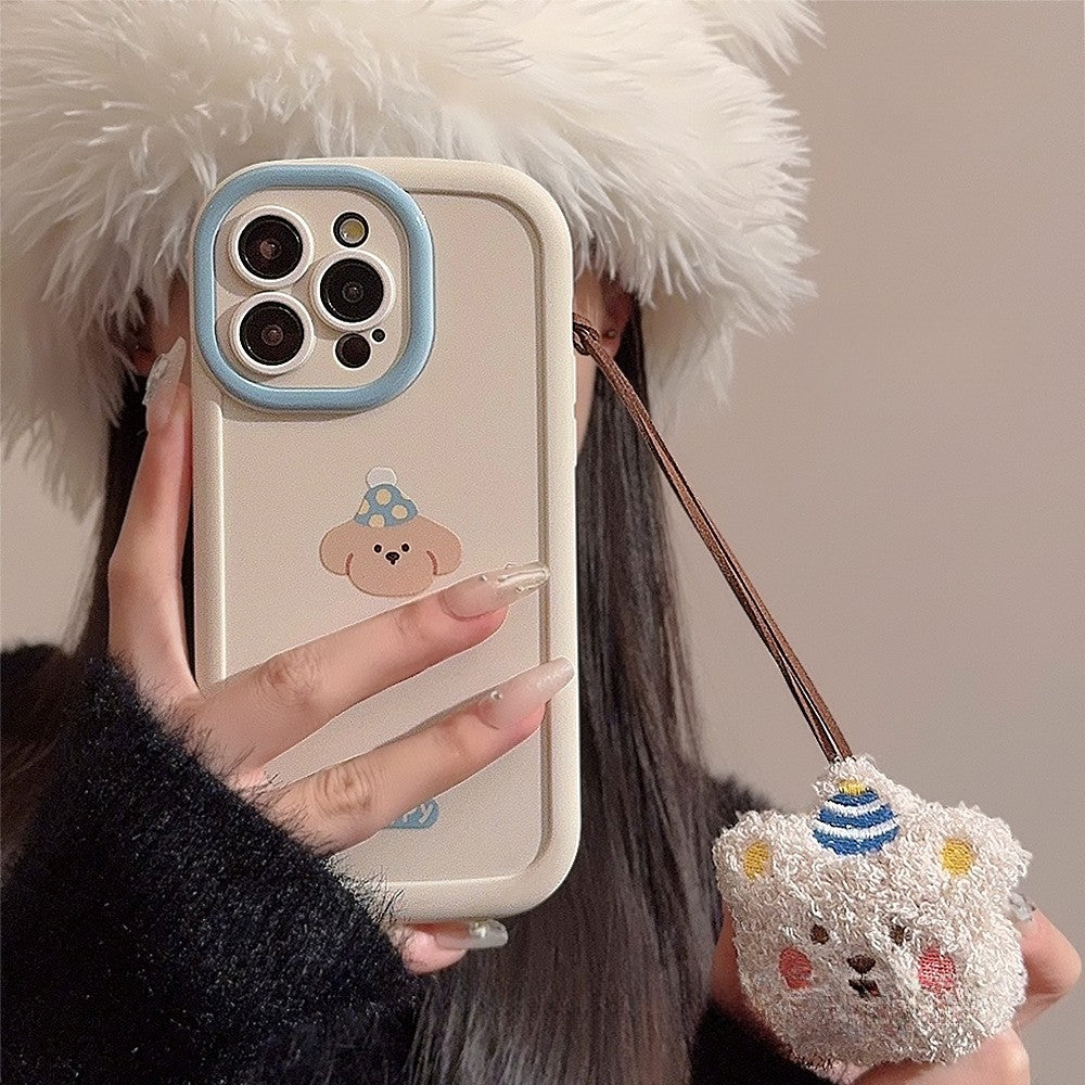 もふもふ｜ぬいぐるみチャーム付きiPhoneケース