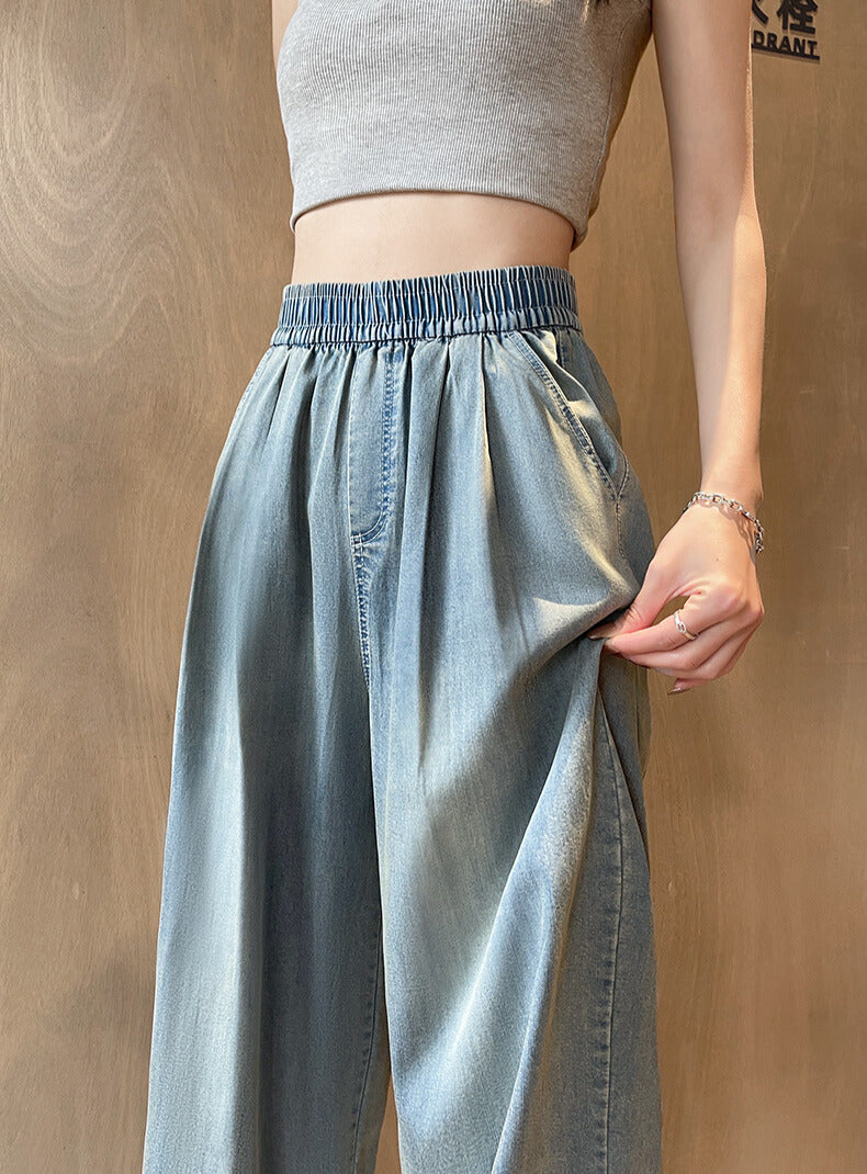 脚長シルエット｜ワイドデニムパンツ