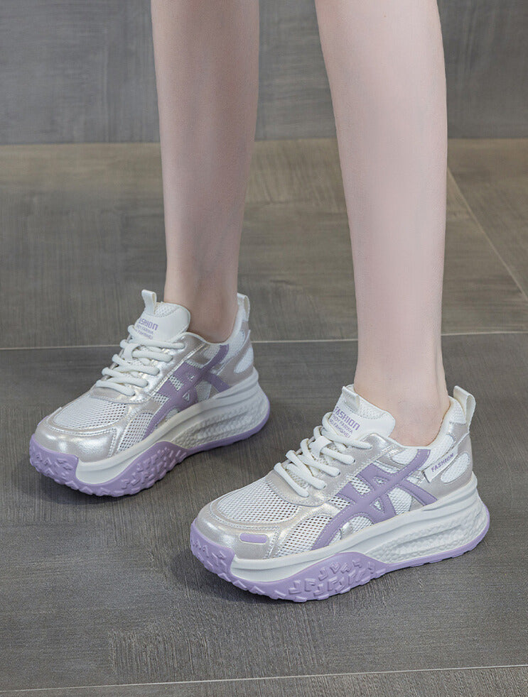 ボリュームメッシュ｜サイドライン厚底スニーカー