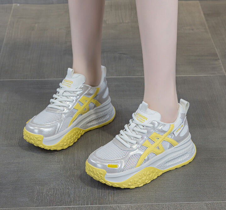 ボリュームメッシュ｜サイドライン厚底スニーカー