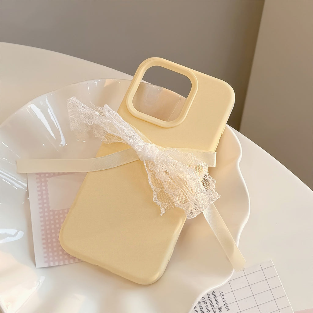 レースリボン付き｜ガーリーiPhoneケース