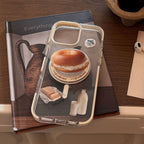 【MagSafe対応】ベーグルスタンド付き｜カフェ風iPhoneケース