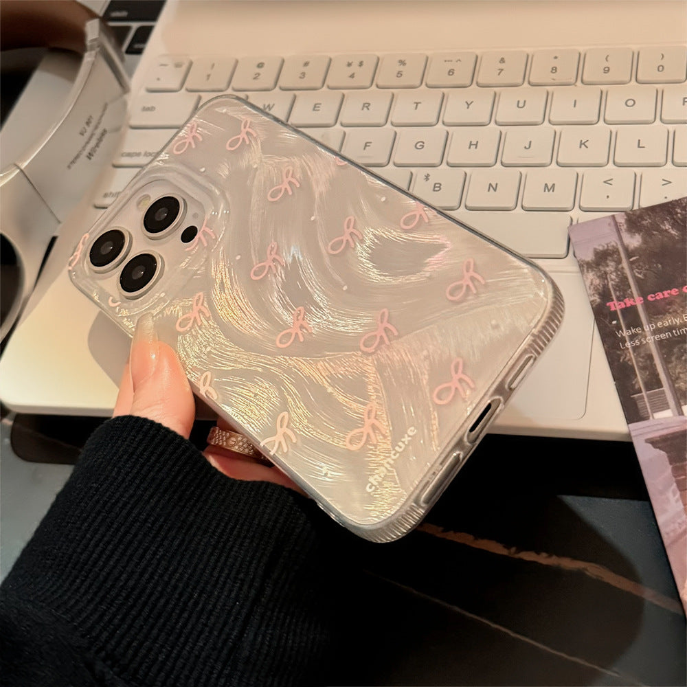 ふわっとリボン｜グロスクリアiPhoneケース