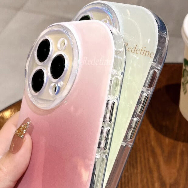 丸みフォルム×透明感グラデーション｜高品質シリコンiPhoneケース