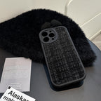 立体リボンチャーム｜ツイード調iPhoneケース