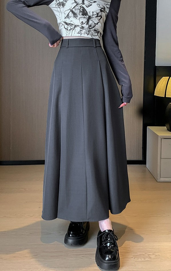 タック入りデザイン｜上品ロングスカート