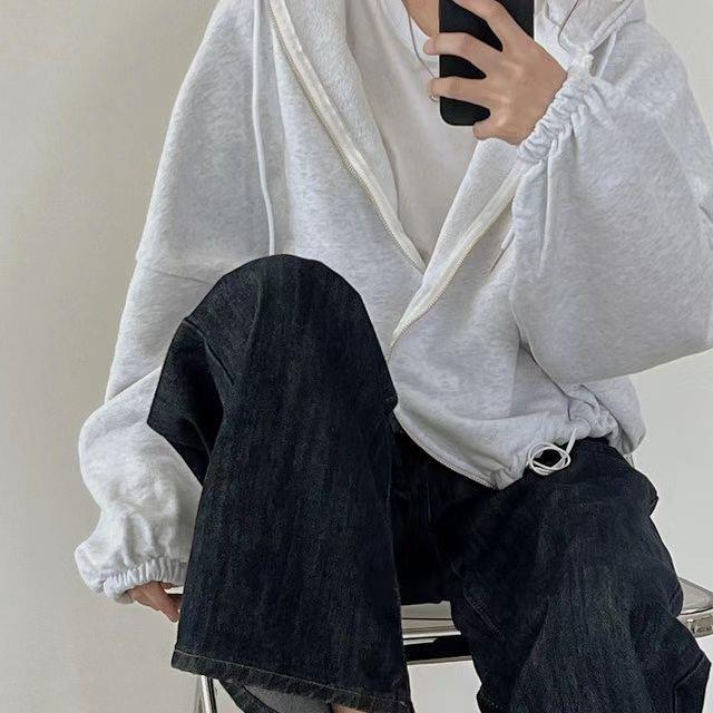 ジップスリーブショートパーカー