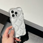 クリアキルティングラメiPhoneケース